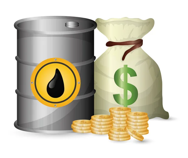 Indústria petrolífera e preços — Vetor de Stock