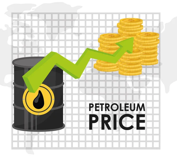 Ropný průmysl a ceny — Stockový vektor