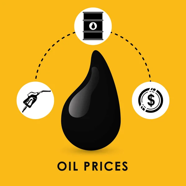 석유 산업 및 가격 — 스톡 벡터