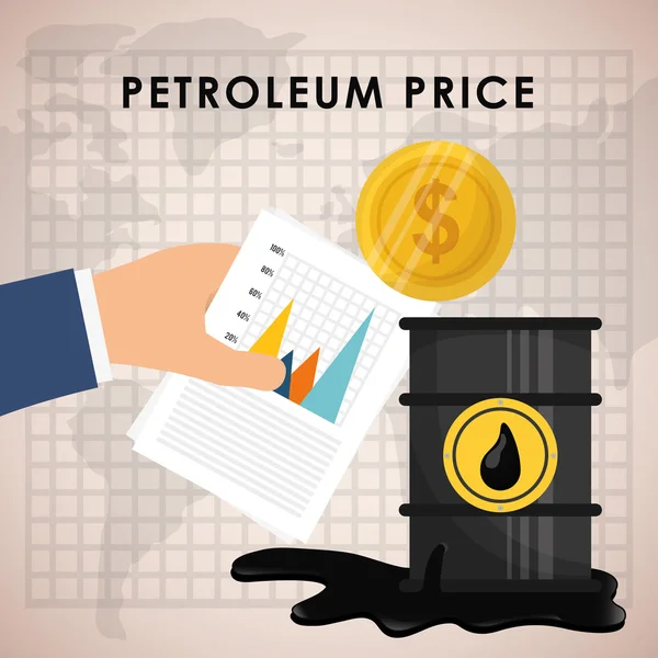 Oljeindustrin och priser — Stock vektor