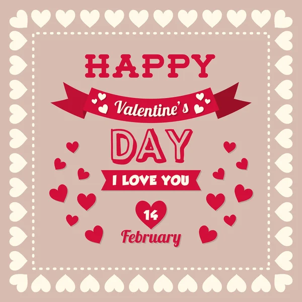 Glade Valentinsdag kort – Stock-vektor