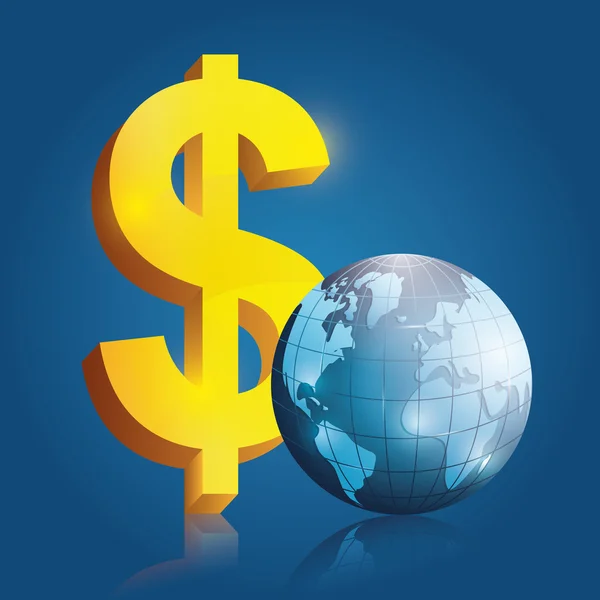 Geld und Weltwirtschaft — Stockvektor