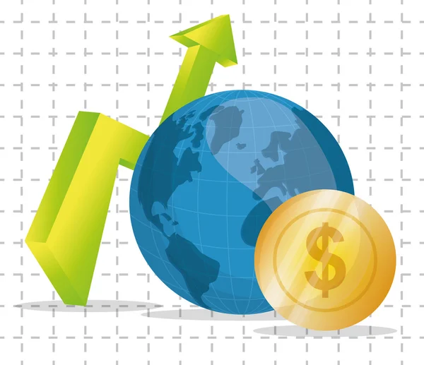 Money and global economy — Stock Vector