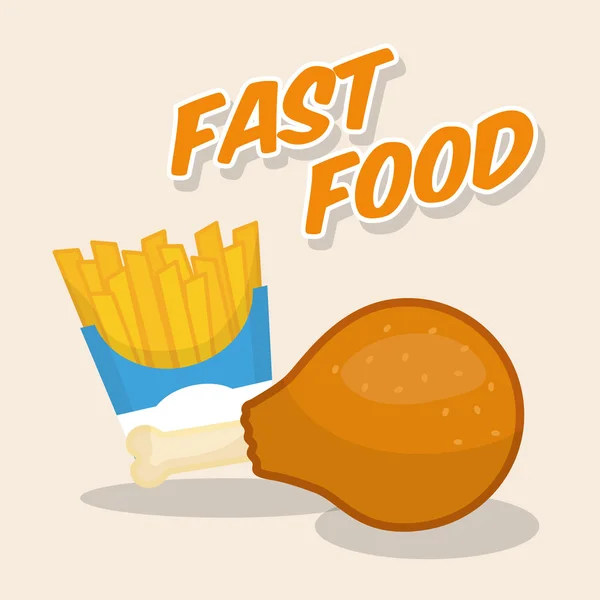 Délicieux fast food — Image vectorielle