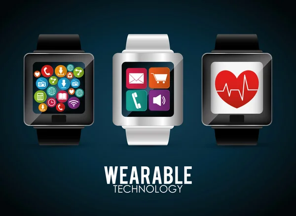 Wearable technology graphic — Stock Vector