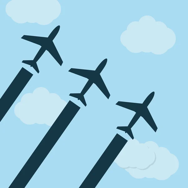 Repülőgép és utazások — Stock Vector