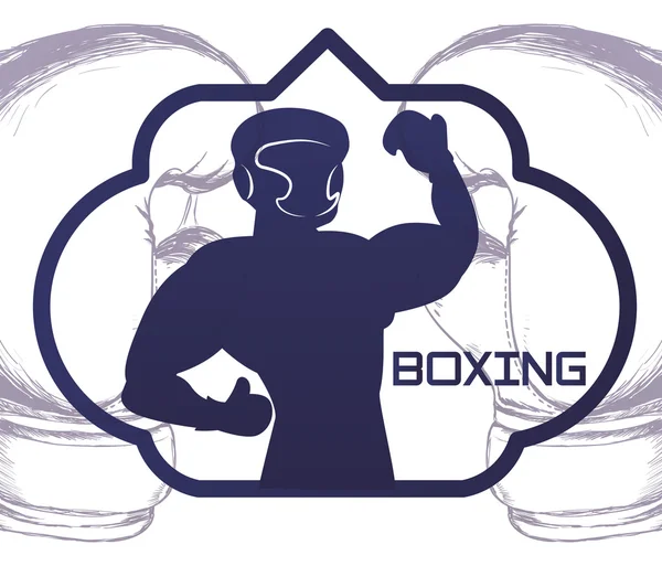 Conception icône de boxe — Image vectorielle