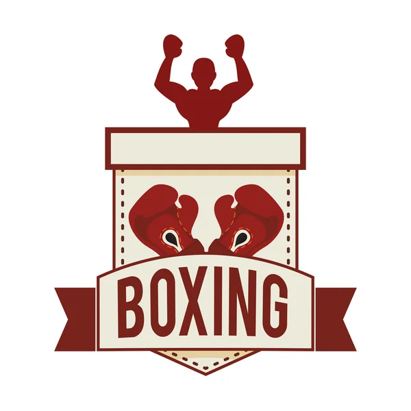 Diseño de icono de boxeo — Vector de stock