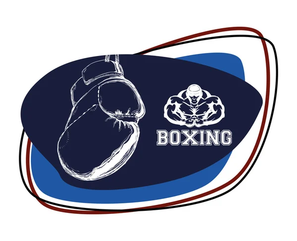 Conception icône de boxe — Image vectorielle