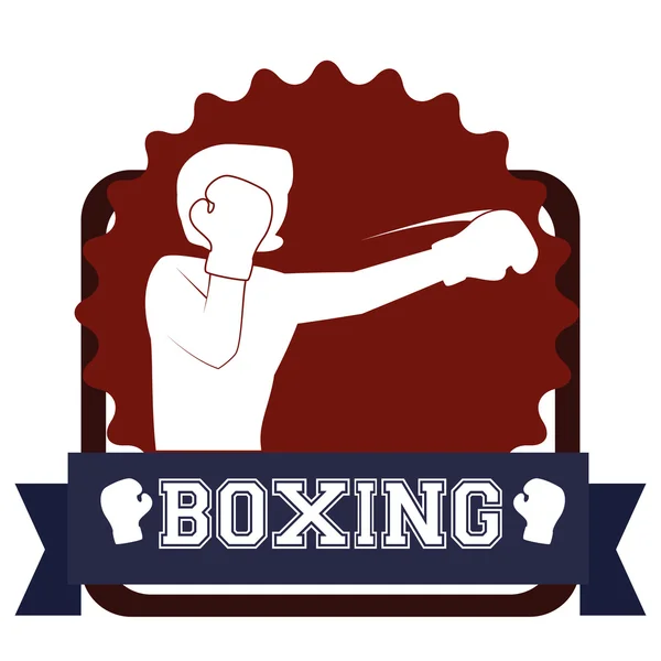 Diseño de icono de boxeo — Vector de stock