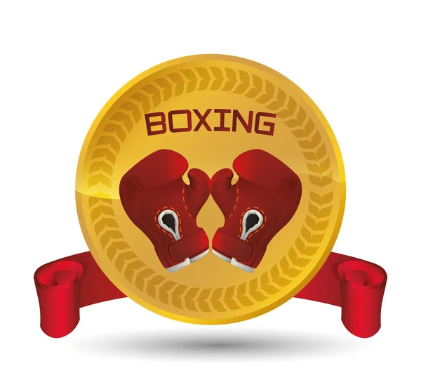 Diseño de icono de boxeo — Vector de stock