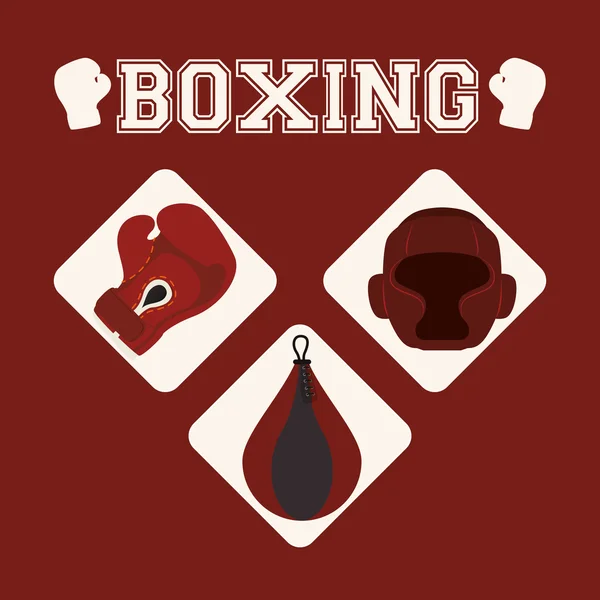 Diseño de icono de boxeo — Archivo Imágenes Vectoriales