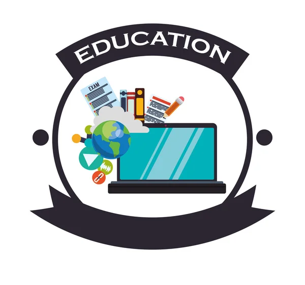 Education and school icons — Stock Vector