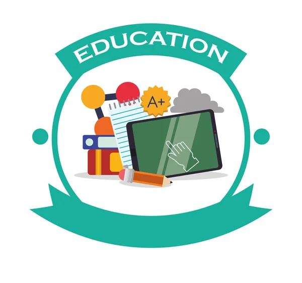 Iconos de educación y escuela — Vector de stock