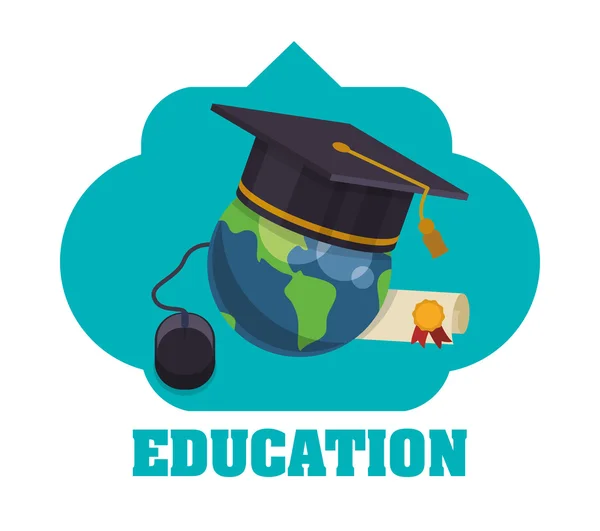Εκπαίδευση και σχολείο εικονίδια — Διανυσματικό Αρχείο