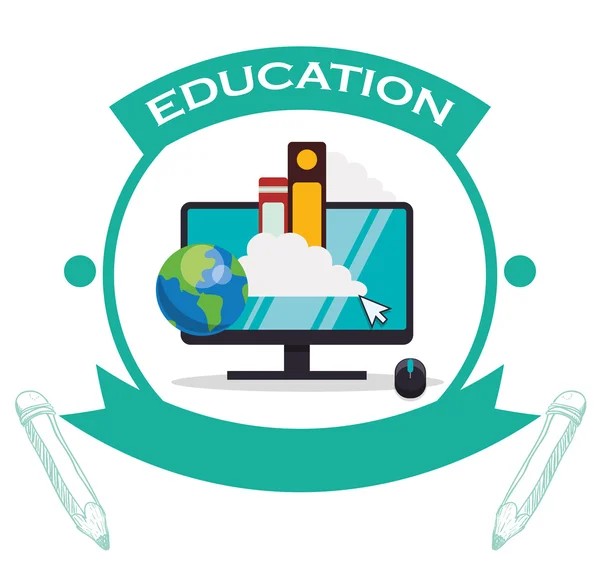 Iconos de educación y escuela — Vector de stock