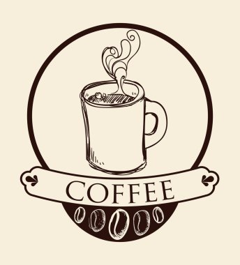 Kahve simgesi tasarımı