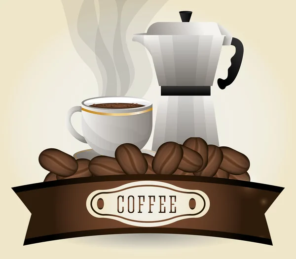 Кофе иконка — стоковый вектор