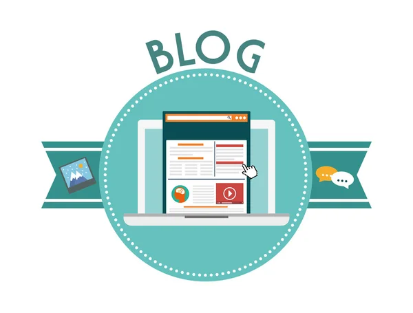 Blog Management ontwerp — Stockvector