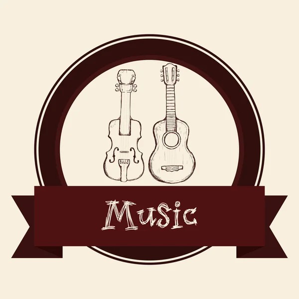 Ícones de música design — Vetor de Stock