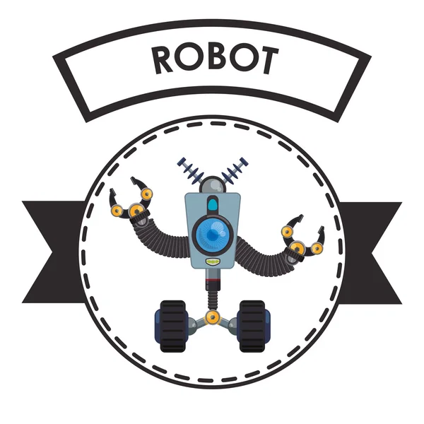 Robot simgesi tasarım — Stok Vektör
