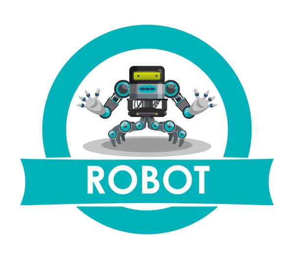 Robot icono de diseño — Vector de stock