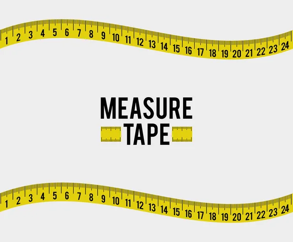 Measure tape and dieting — Stock Vector