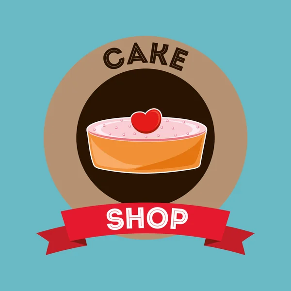 Cake and desserts shop — Stock Vector