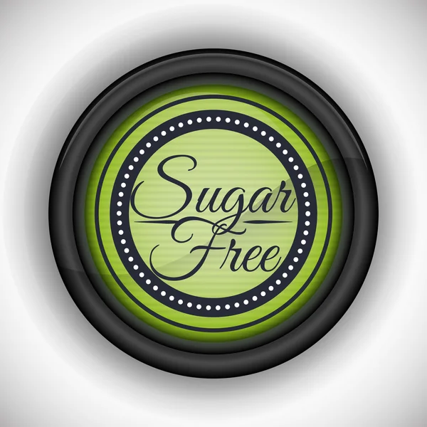 Χωρίς ζάχαρη ή ζάχαρη δωρεάν — Διανυσματικό Αρχείο