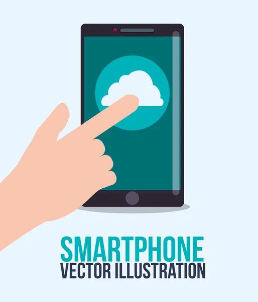 Technologie smartphone graphique — Image vectorielle
