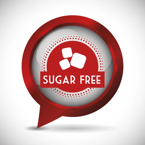 Inget socker eller socker fri — Stock vektor