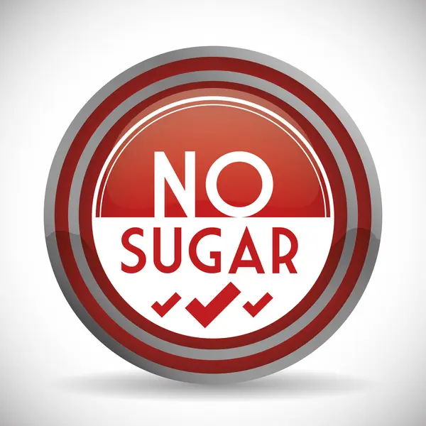 Без сахара и сахара — стоковый вектор