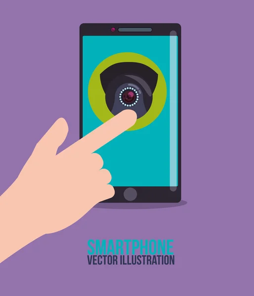 Technologie smartphone graphique — Image vectorielle