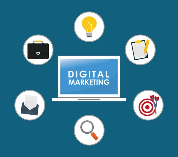 Digital marketing i reklama — Wektor stockowy