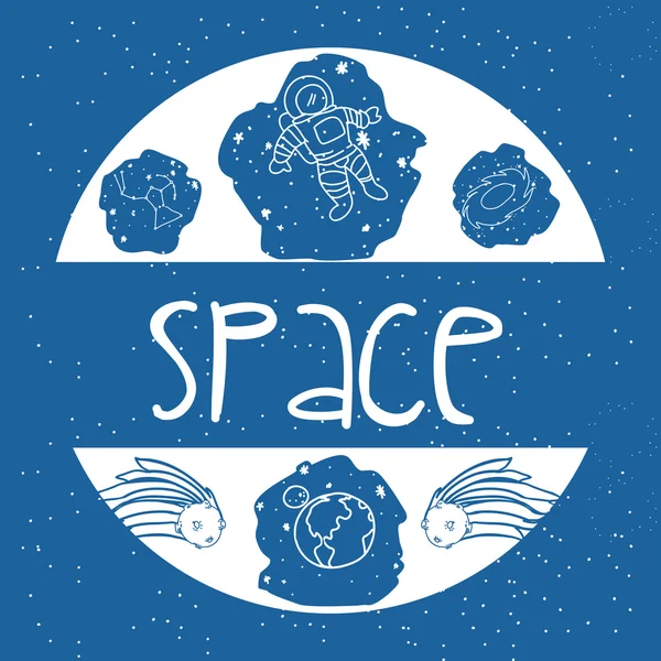 Space pictogrammen-ontwerp — Stockvector