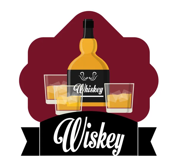 ウイスキーのアイコン デザイン — ストックベクタ