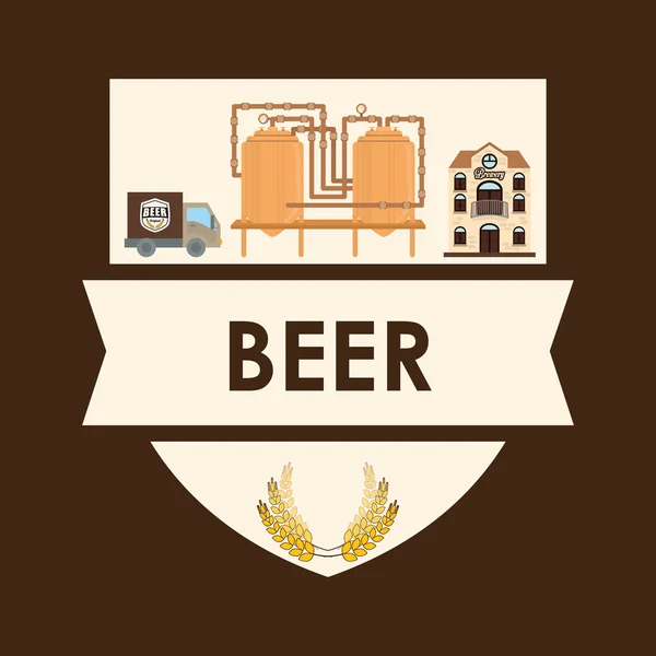 Pivní ikony designu — Stockový vektor