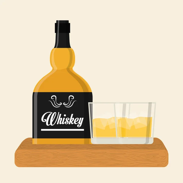 Whisky ikona designu — Wektor stockowy