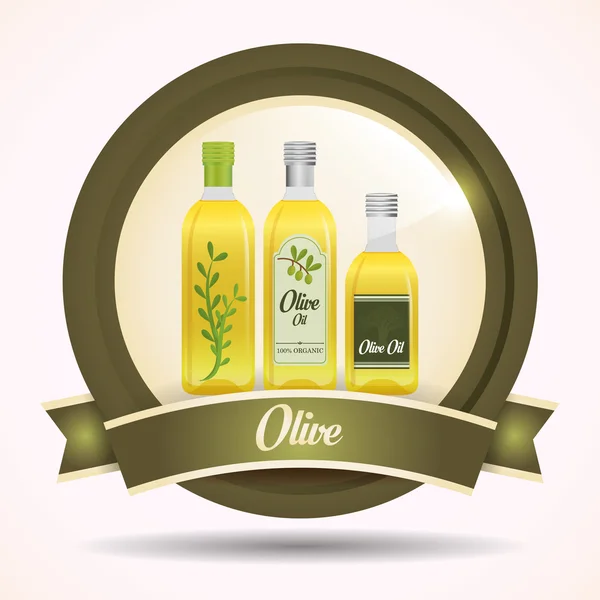 Diseño del aceite de oliva — Vector de stock