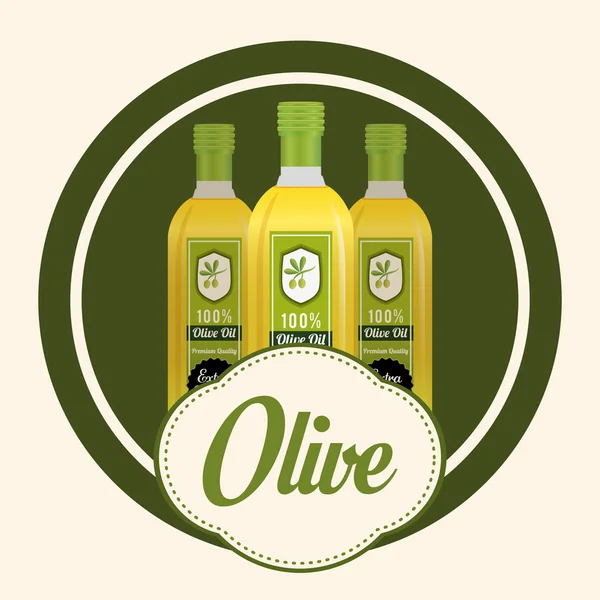 Diseño del aceite de oliva — Vector de stock