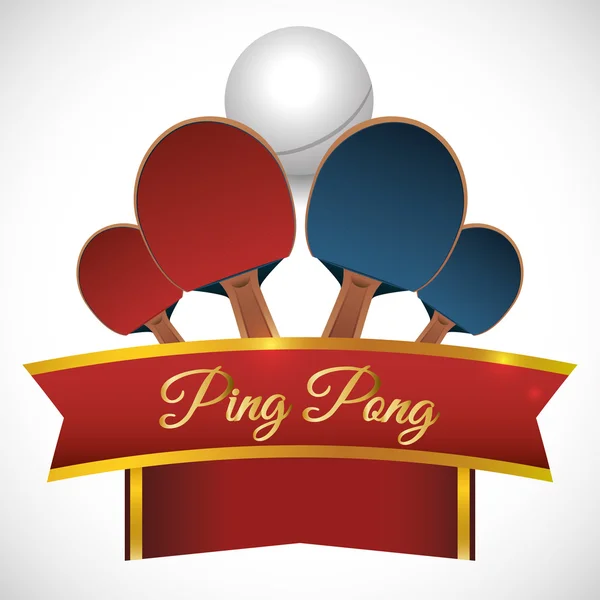 Ping Pong sport ontwerp — Stockvector