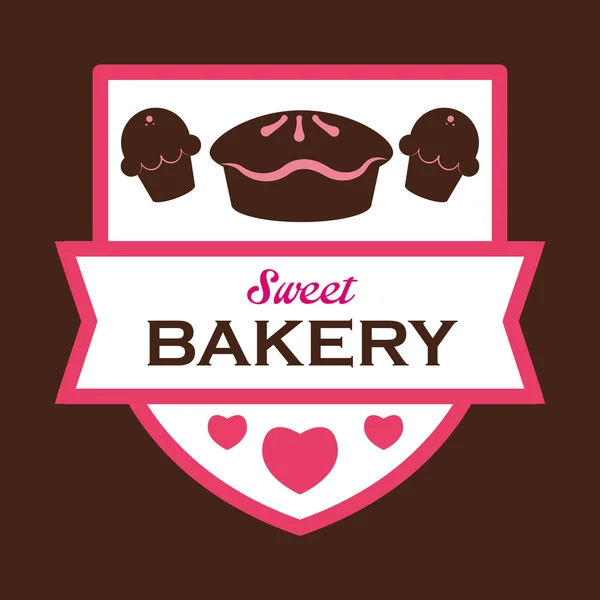 Bakkerij iconen ontwerp — Stockvector