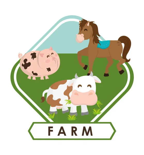 Boerderij iconen ontwerp — Stockvector