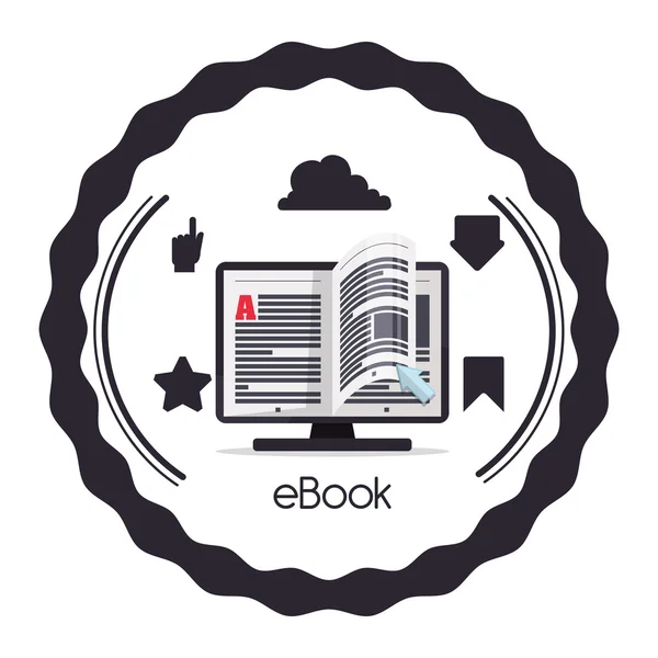 EBook icon design — Stock Vector