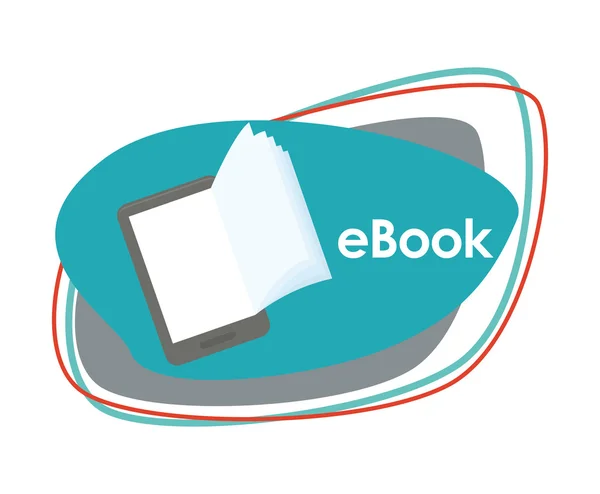 Diseño de icono de libro electrónico — Archivo Imágenes Vectoriales