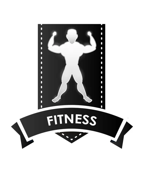 Conception d'icônes de gymnastique et de fitness — Image vectorielle