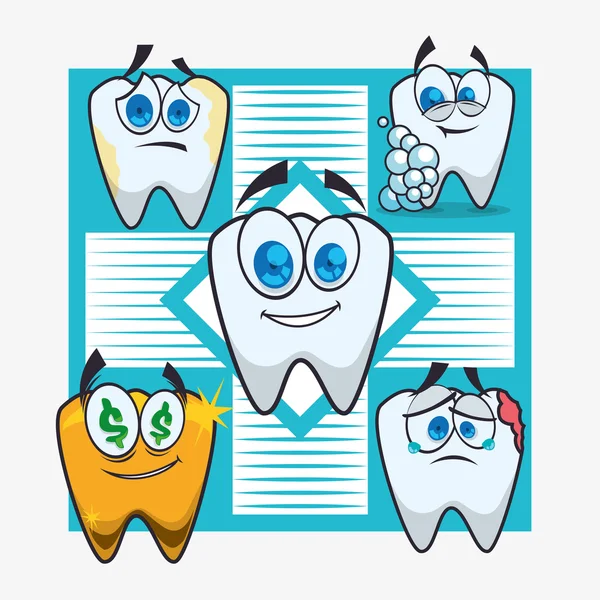 Diseño del icono dental — Vector de stock