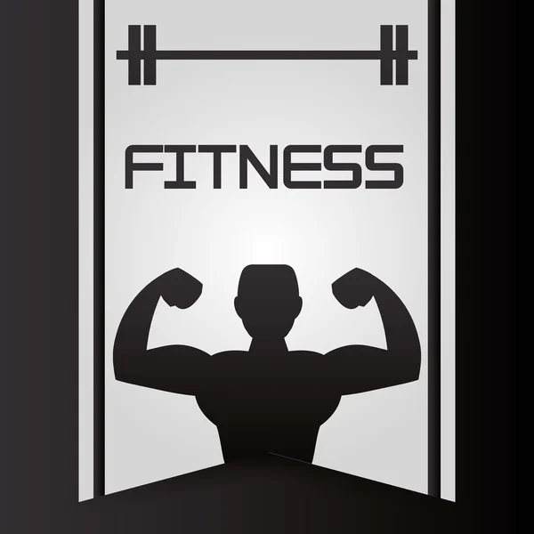 Tornaterem és fitness ikonok design — Stock Vector