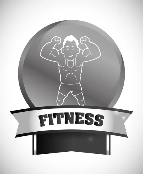 Gym och fitness ikoner design — Stock vektor