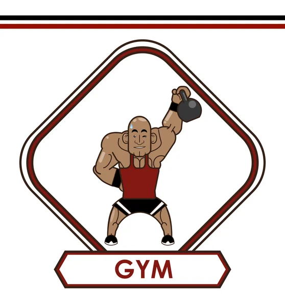 Design de ícones de ginástica e fitness — Vetor de Stock